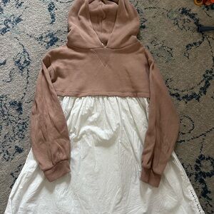 Two-Tone Hoodie Dress